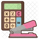 Stapler And Calculator  Icon