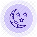 Star And Crescent Line Icon Icon