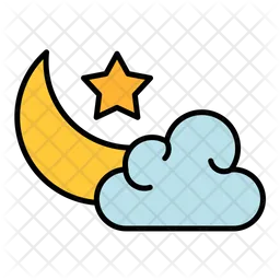 Star And Crescent Moon  Icon