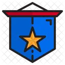 Star Badge Flag Badge Icon