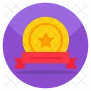 Star Ribbon Star Emblem Star Label Icon