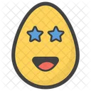 Star Eye Egg Emoji Emoticon Icon