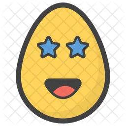 Star Eye Egg Emoji Icon