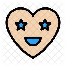 Star Eyes Face Emoji Icon