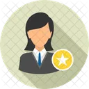 Star Female Employee Employee Female Icon