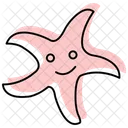 Star Fish Color Shadow Line Icon 아이콘