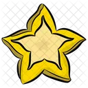 Star Fruit Star Cookie Food Icon