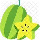 Star Fruit Carambola With Cut Star Carambola Icon