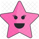Star Girl Smile Icon