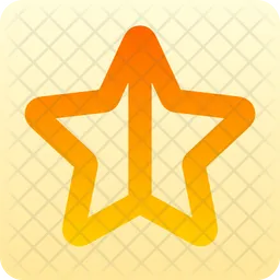 Star Half Stroke  Icon