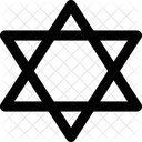 Hexagram Star Jew Jewish Judaism Hexagram Culture Religion David Culture Line Icon