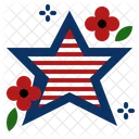 Memorial Day Military America Icon