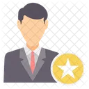 Star Male Employee  Icon