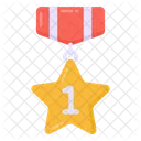Gold Medal Star Medal Honour Icon