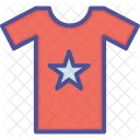 Star On T Shirt Clothes Half Sleeves Shirt Icon