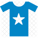 Star On T Shirt Clothes Half Sleeves Shirt Icon