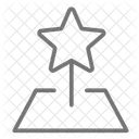 Stern, dann Kartennadel  Symbol