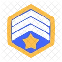 Star rank badge  Icon