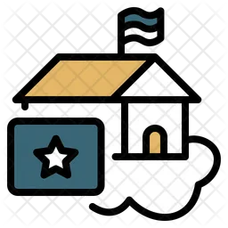 Star Real Estate Flat  Icon