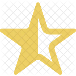Star Sharp Half Stroke  Icon