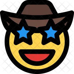 Star Struck Cowboy Emoji Icon