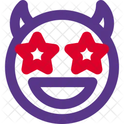 Star Struck Devil Emoji Icon