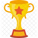 Star Trophy Award Winning Cup Icon