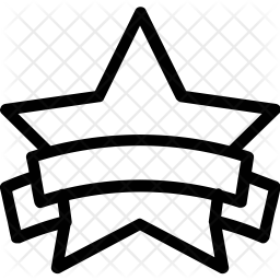 Star With Banner Icon Of Line Style Available In Svg Png Eps