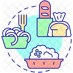Starchy carbohydrates  Icon