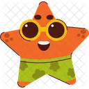 Starfish Character Summer Icon
