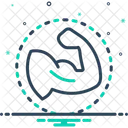 Stark Muskeln Bizeps Symbol