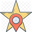 Starred Location Geometric Icon