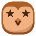 Stars Excited Owl Icon