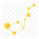 Stars And Constellations Asteroid Space Icon