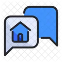 Immobilien Immobilien Chat Symbol