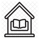 Lesen Zu Hause Lernen Von Zu Hause Online Bildung Symbol