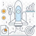 Startup Spaceship Rocket Launcher Icon
