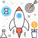 Startup Rocket Target Icon