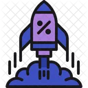 Rocket Launch Discount Icon