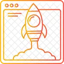 Business Rocket Launch Icon