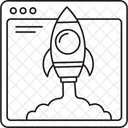 Business Rocket Launch Icon