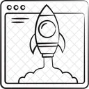 Business Rocket Launch Icon