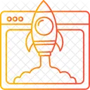 Business Rocket Launch Icon