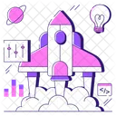 Startup Initiation Rocket Icon