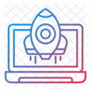 Business Rocket Launch Icon