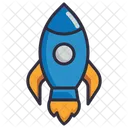 Rocket Launch Spaceship Icon