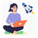 Startup Marketing Startup Advertising Startup Launch Icon