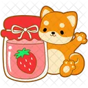 Starwberry Jam Breakfast Fruit Icon