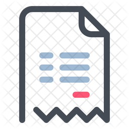 Statement Icon - Download in Colored Outline Style