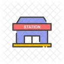 Station Railway Station Building Icon